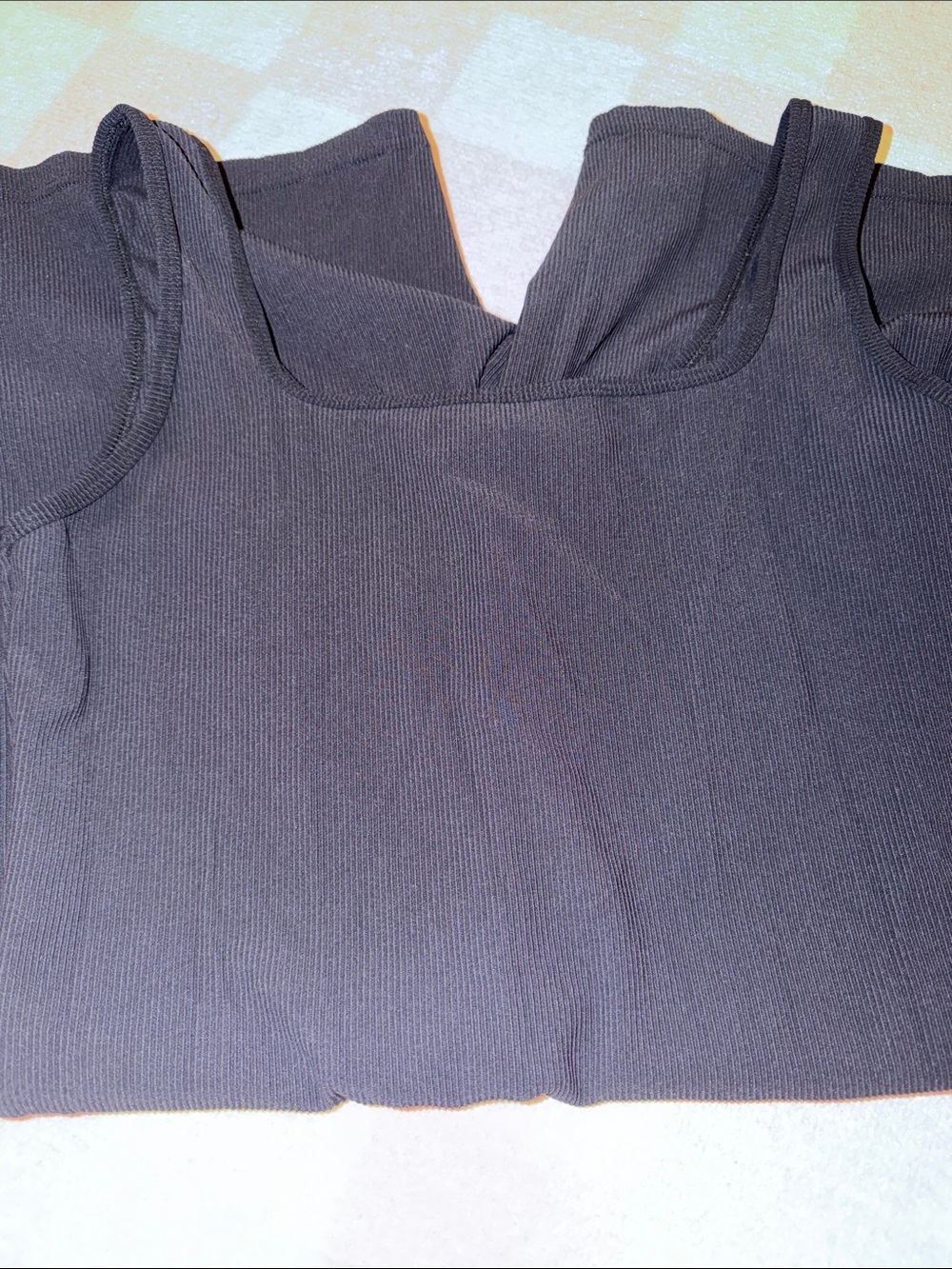 Black Ribbed Tank Short Romper - Picture 2 of 2